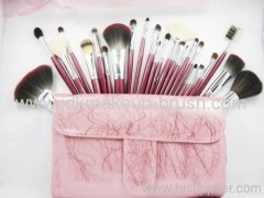 24pcs pink cosmetic make up brushes