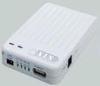 White High Capacity USB Portable Rechargeable Power Bank With LED Torch Light