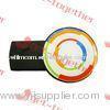 Removable Colorful Round Soft / Hard Crystal Clear Epoxy Resin Sticker