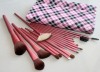 15PCS burberry tartan make up brush set