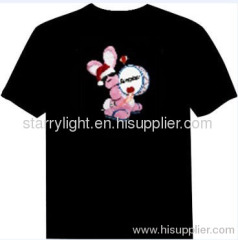 Starry-light 5.2usd fashion custom el t shirt for promotion gift
