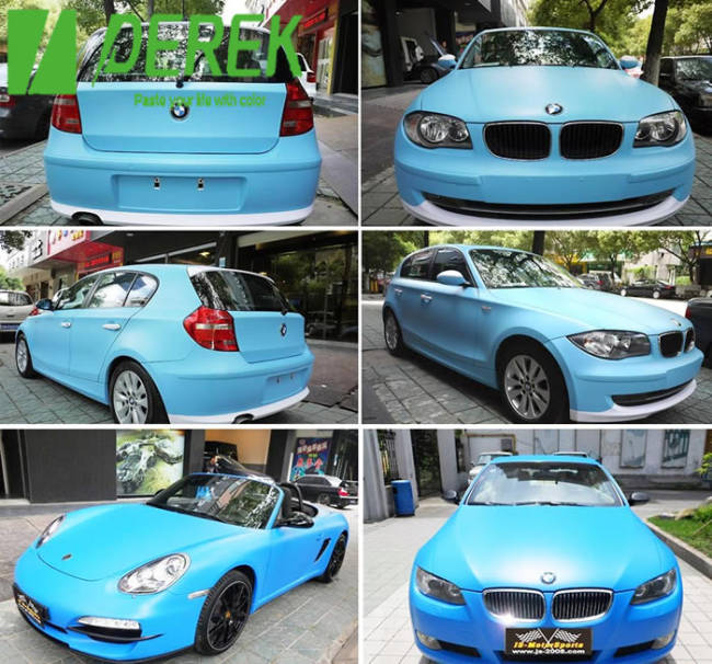 New Fashion Sky Blue Car Wrap With Air Free Bubbles QD5105 manufacturer ...