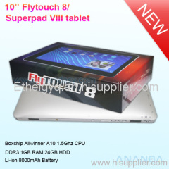 Allwinner A10 Flytouch8,Android 4.0 tablet pc