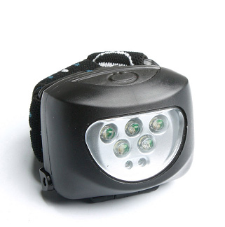 5 white LED+2RED LED Headlamp