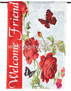 Custom Flowers garden flag