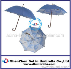 straight double layers sky blue umbrella