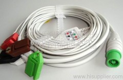 Fukuda one-piece ECG Cable with leadwires