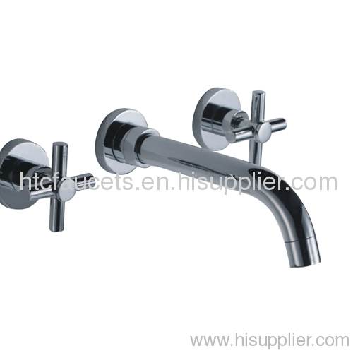 Chrome Brass Sink Mixer in-wall Style
