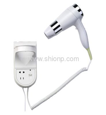 Hotel Wall mounted skin & hair dryer with Shaver Socket