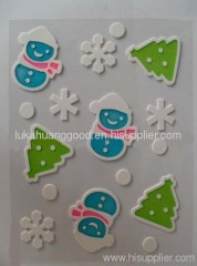 Christmas snowman window stickers