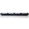 black color 24 port cat5e patch panel