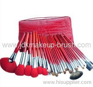 26PCS Sable Hair Red Handle Cosmetic Makeup Brush Set (JDK-BSMS-953)