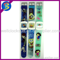 Children's plastic watch in cartoon style Language Option French