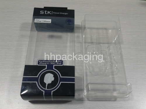 travel charger plastic box packaging