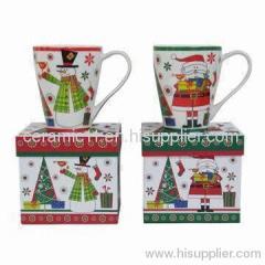 Christmas ceramic mug with gift box