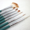 Wooden handle 7pcs Nylon Hair Nail brush set