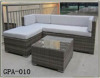 Aluminum rattan sofa