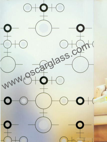 acid etched glass/decorative glass/bathroom glass/wardrobe glass