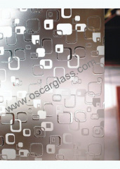 acid etched glass/decorative glass/bathroom glass/wardrobe glass/acid etching glass/furniture glass