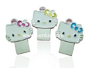 Key usb flash drive metal pen drive hello-kitty key usb flash disk memory flash