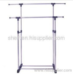 Stainless steel double clothes frame