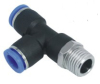 Male run tee one touch tube fittings