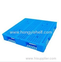 Blue plastic pallets