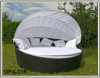 PE wicker sofa bed