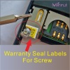 Destructible screw stickers for mobile phones ,tamper evident screw labels for laptops