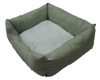 Green plaid pet bed