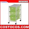 Green 3 - Drawer Trolley (Storage Cart)