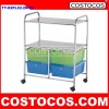 Multi-Color 4 - Drawer Trolley w/ 2 - Shelf (Storage Cart)