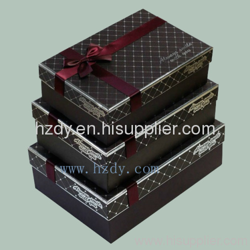 Black paper box for gifts