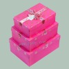 Pink gift paper box 3pcs per set