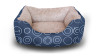 blue circle pet bed