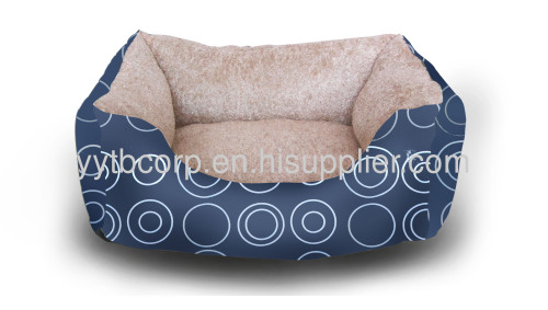 blue circle pet bed