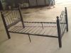 Wooden Leg Single Metal Bed