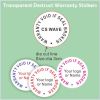 Custom Tamper Evident Labels,Transparent Warranty Stickers,Clear Ultra Destruct Vinyl Materials