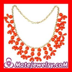 2012 New Fashion J Crew Orange Bubble Bib Necklace Wholesale