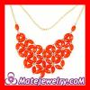 2012 New Fashion Orange Bubble Bib Statement Necklace