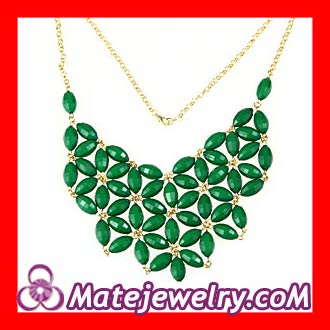 New Fashion Green J Crew Bubble Bib Necklace