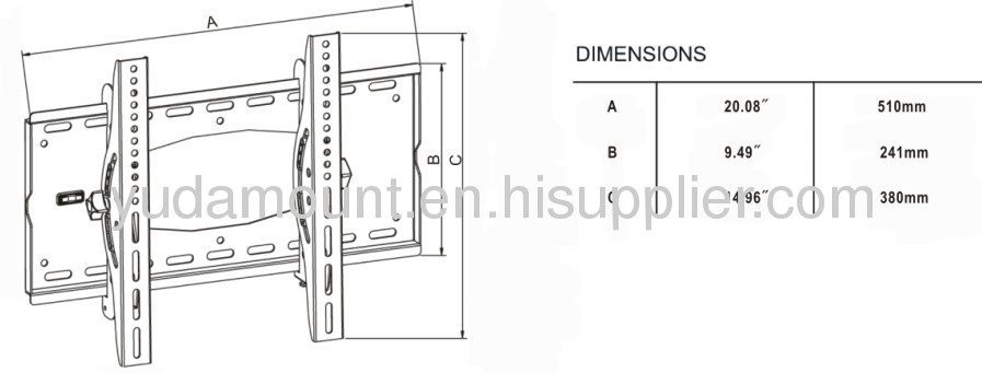 wall mounting bracket for tvfor 22 -42 screens