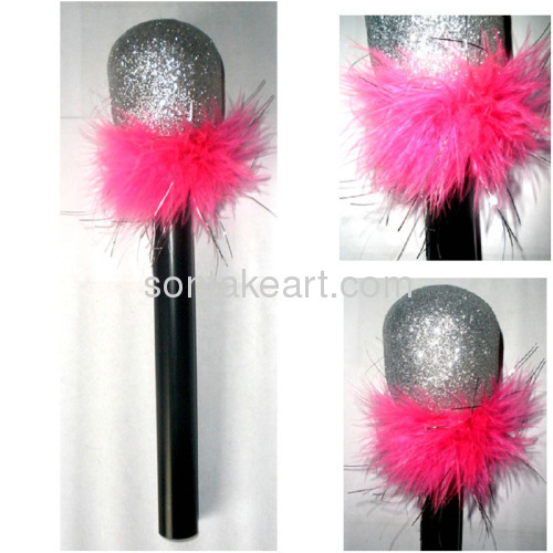 PARTY PROP--10GLITTER MICROPHONE