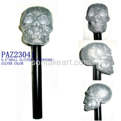 Halloween decorations wholesale--silver color halloween glitter microphone