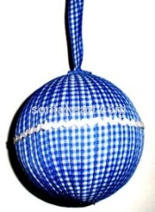 christmas tree decoration--90MM RIBON BALL HANGING