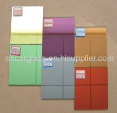 Tinted Mirror, Color Mirror, Stained Float Glass (Bronze,Green,Euro Grey,Blue & Pink etc.)