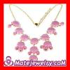 Pink bubble bib necklace J Crew wholesale
