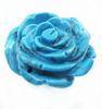 Blue / Green / Purple Flower Craft Colored Semi Precious Gemstones Carving Jewellery