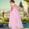drop shipping hot sale floor length beaded pink tulle prom dress