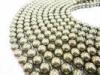 Semi Precious Gem Beads, Pyrite Stone Bead Strands 10mm Round